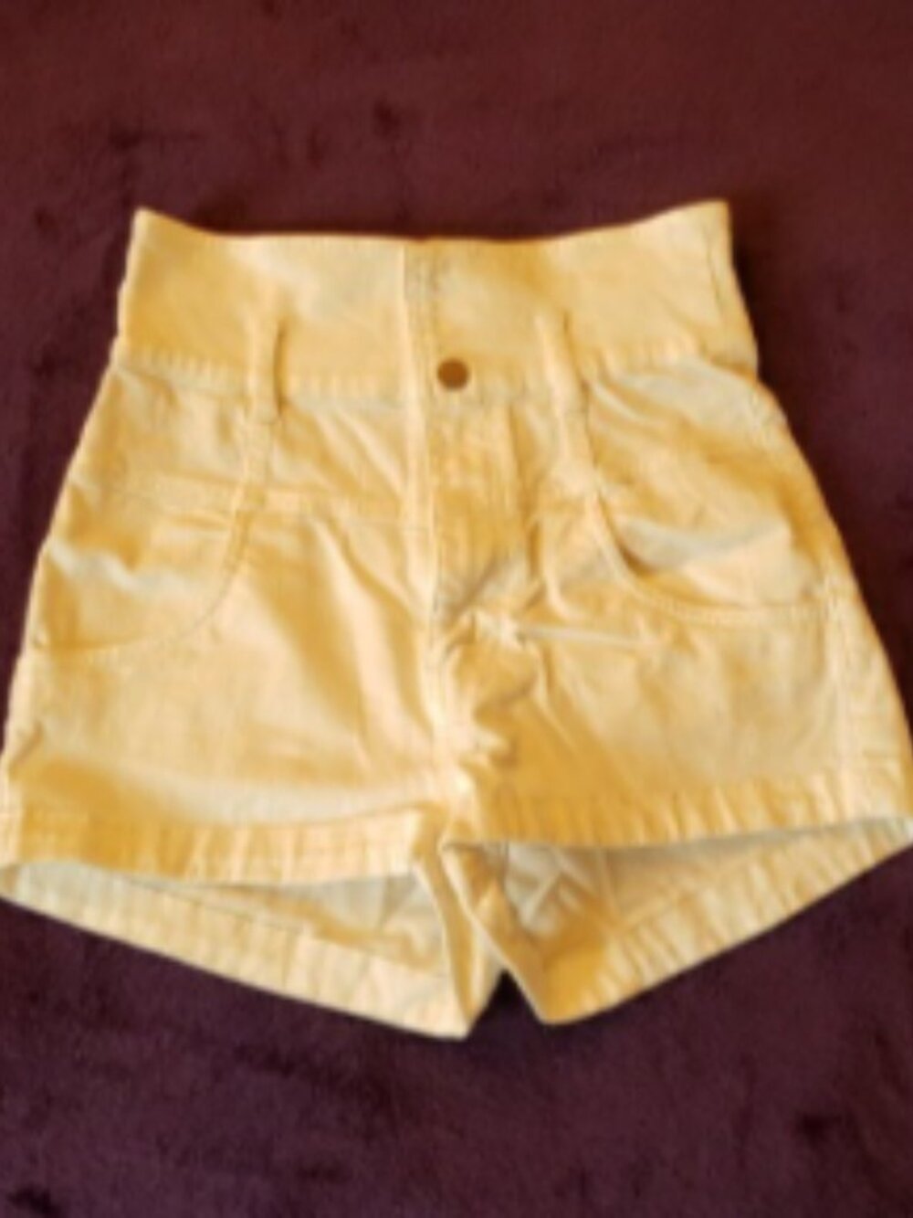 H&M Divided High Waist Denim Mom Shorts White 5 Pockets Size 4